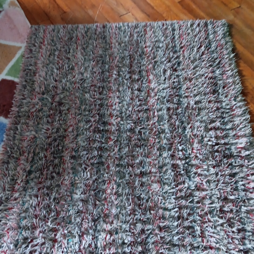 Textured Multicolor Shag Rug - Picture 3 of 6